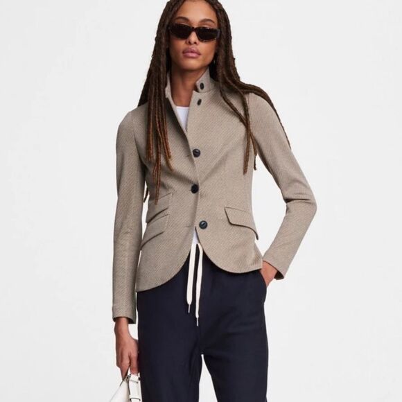 Rag & Bone Slade Blazer in Beige Multi Stripe 2 - Picture 4 of 14
